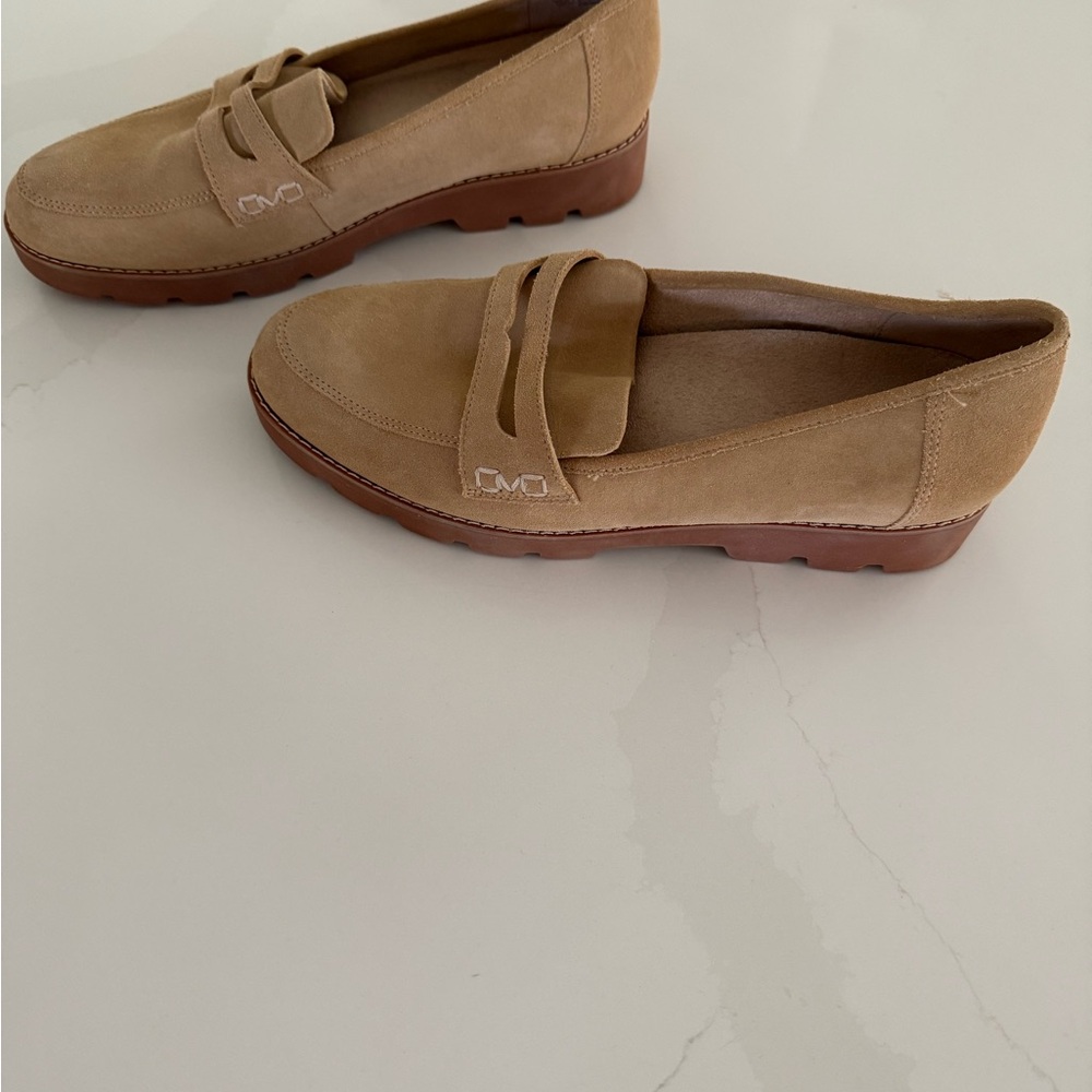 Vionic Tan Suede Loafers